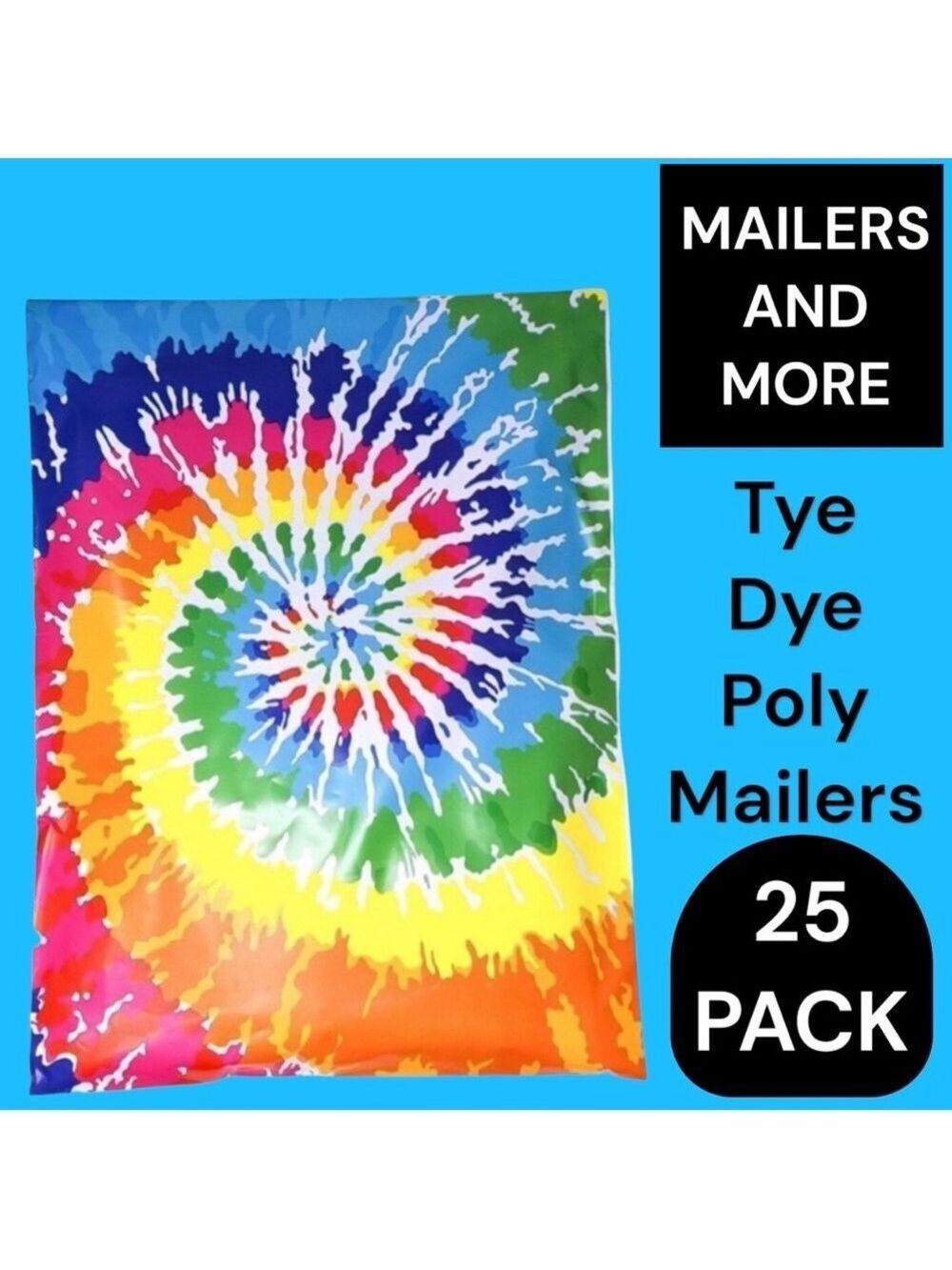 25 10X13 Poly Mailers Tye Dye Shipping Envelopes PRICE IS FIRM - Picture 6 of 15